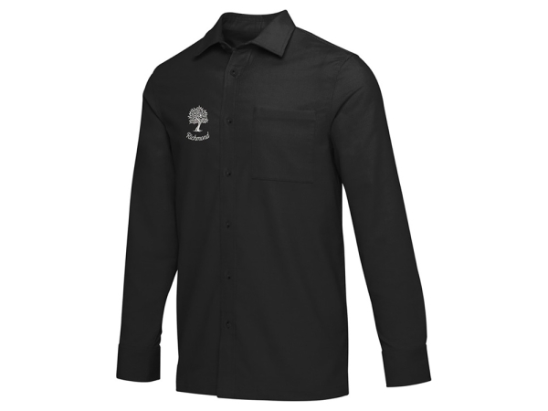 Alum вельветовая рубашка унисекс - сплошной черный