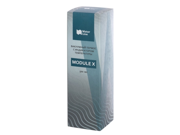 Вакуумный термос «Module X» с индикатором температуры, 500 мл, темно-синий