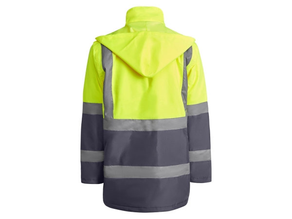 Парка "Merak" мужская, свинцовый/неоновый желтый