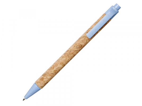Шариковая ручка Midar из пробки и пшеничной соломы, cиний