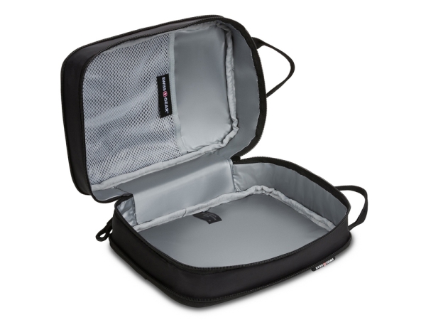 Термосумка для ланча SWISSGEAR, прорезиненный полиэстер 600D, черный/красный, 23х15х10 см, 3,5 л