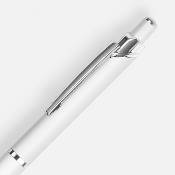 Ручка шариковая Chromos Soft Touch, белая