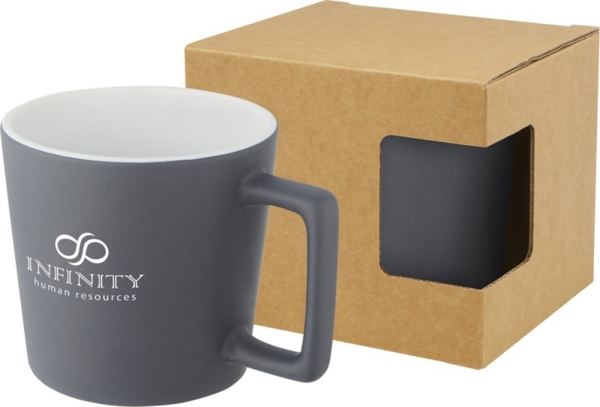 Cali Керамическая кружка объемом 370 мл с матовой отделкой - Белый / Matted Grey