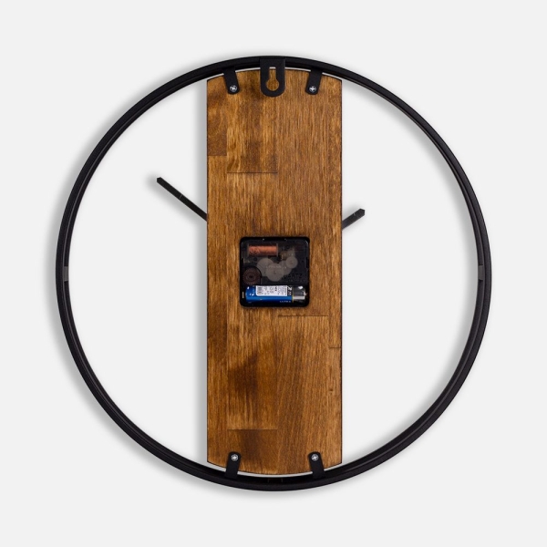 Часы Woodix, черные с коричневым