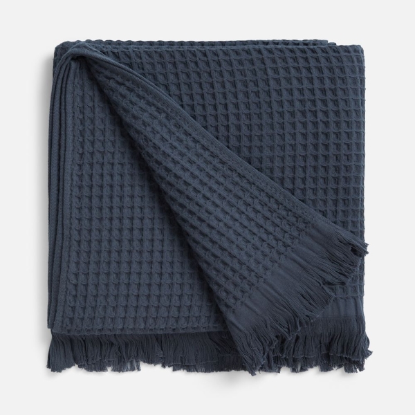 Плед вафельный Elenglect, темно-серый