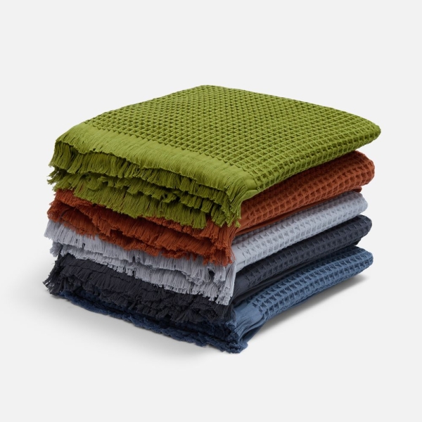 Плед вафельный Elenglect, темно-серый