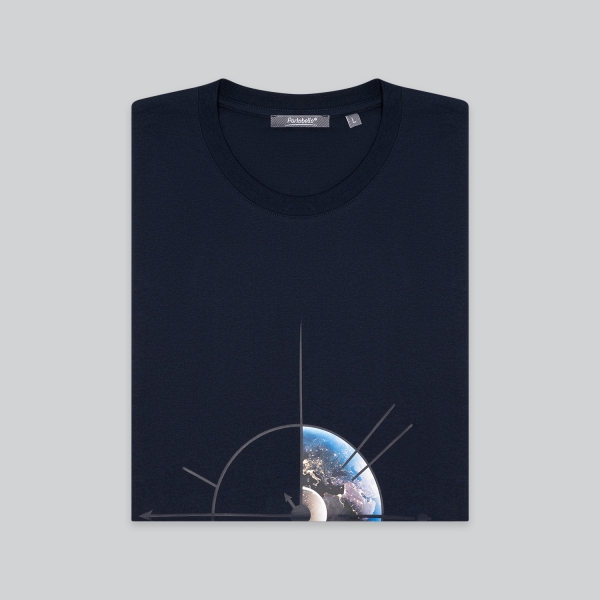 Футболка унисекс KRIS, 150 гр., темно-синяя, размер L