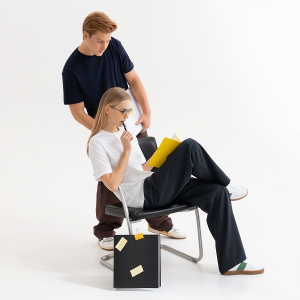 Футболка унисекс KRIS, 150 гр., темно-синяя, размер L