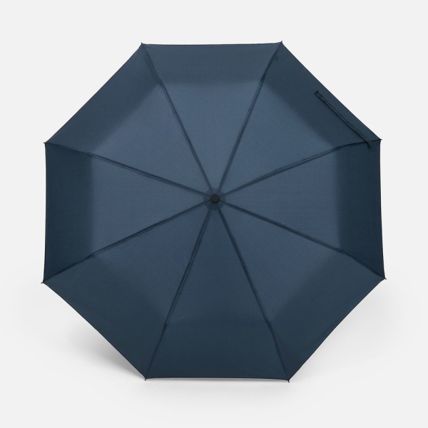 Зонт складной Smooth Move с плавным закрытием, темно-синий