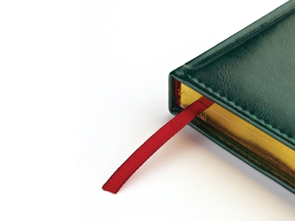 Ежедневник А5 датированный «Sidney Nebraska» 2026, зеленый (золотой обрез)