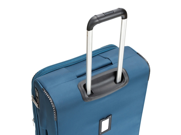 Чемодан TORBER ВИВИ, синий, полиэстер, 44 х 25 х 67 см, 63 л