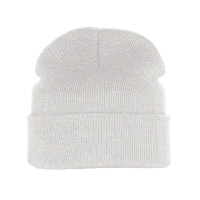 Шапка вязаная двойная "Essential", с отворотом, белый,100% акрил Шапка вязаная двойная "Essential", с отворотом, белый,100% акрил