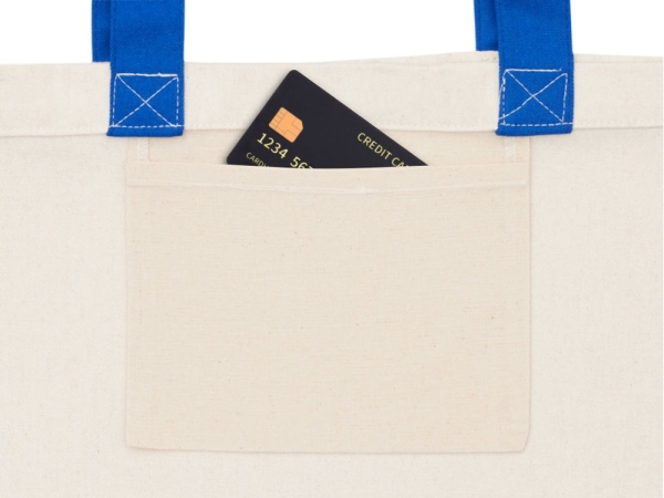 Сумка для шоппинга Cotton из переработанного хлопка 280 г, синий