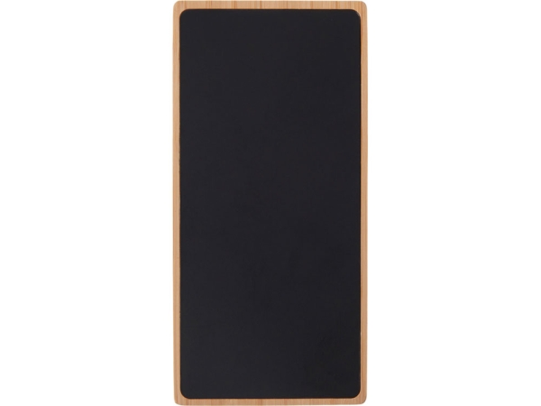 Внешний аккумулятор с подсветкой лого и солнечной панелью «Reedia S1», 10000 mAh, бамбук, черный