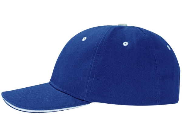 Бейсболка "New Castle" 6-ти панельная, темно-синий/натуральный