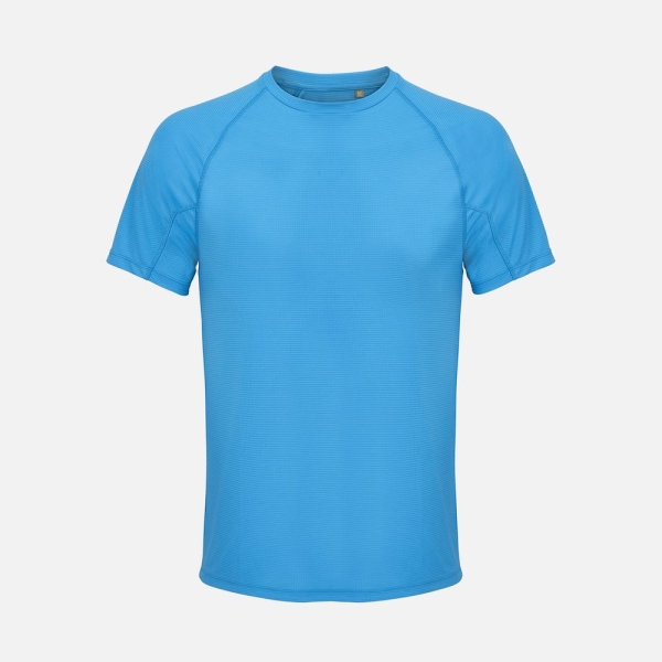 Футболка спортивная унисекс Vortex, ярко-бирюзовая
