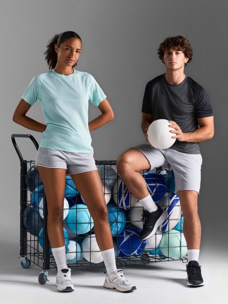 Футболка спортивная унисекс Vortex, ярко-бирюзовая