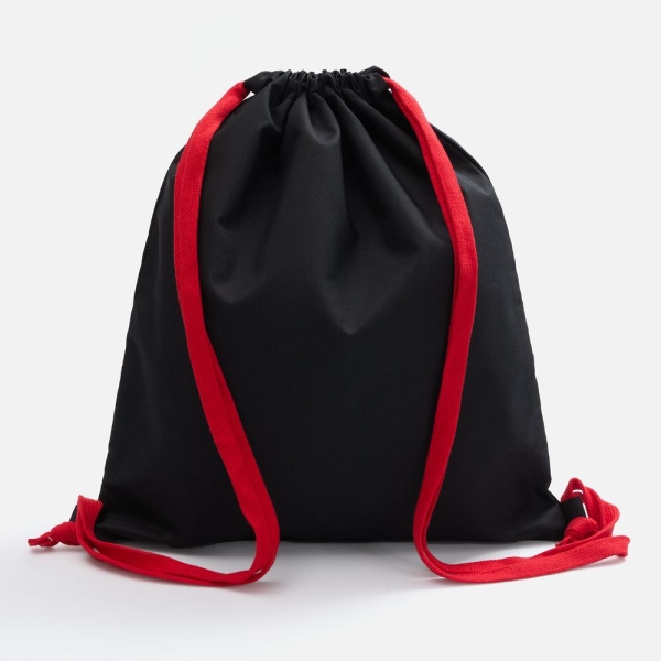 Рюкзак B3, черный с красными лямками