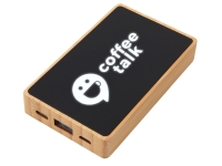 Внешний аккумулятор с подсветкой лого «Reedia S2», 5000 mAh, бамбук, черный Внешний аккумулятор с подсветкой лого «Reedia S2», 5000 mAh, бамбук, черный