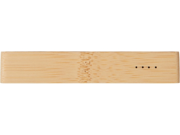 Внешний аккумулятор с подсветкой лого «Reedia S2», 5000 mAh, бамбук, черный