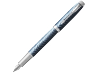 Перьевая ручка Parker IM Premium Blue Grey CT, перо: F, цвет чернил: blue, в подарочной упаковке. Перьевая ручка Parker IM Premium Blue Grey CT, перо: F, цвет чернил: blue, в подарочной упаковке.