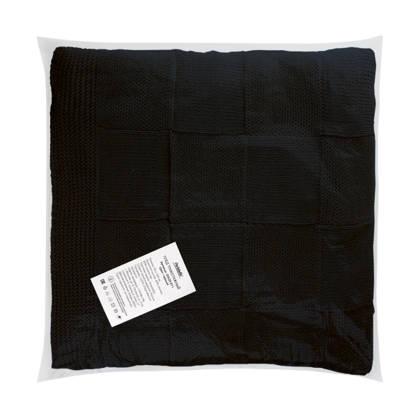 Плед Cella вязаный, черный (без подарочной коробки)