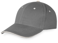 Бейсболка "New Castle" 6-ти панельная, серый/белый