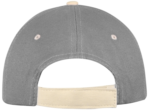 Бейсболка "New Castle" 6-ти панельная, серый/белый