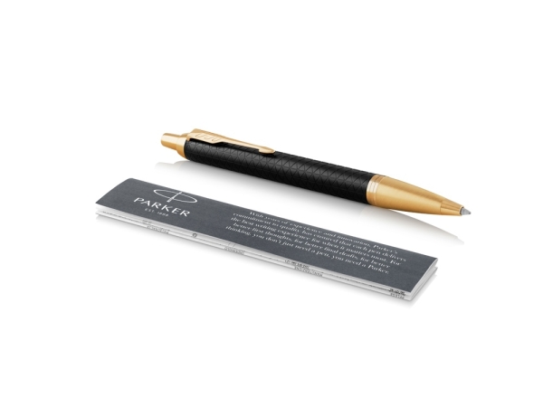 Шариковая ручка Parker IM Premium Black GT, стержень: M, цвет чернил: blue, в подарочной упаковке.