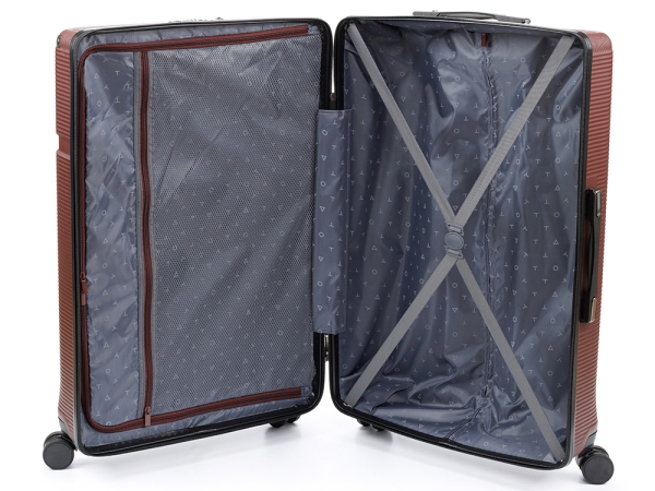 Чемодан TORBER Onego, бордовый, ABS-пластик, 69,5 х 46 х 26 см, 69 л