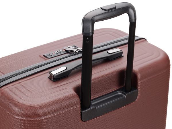 Чемодан TORBER Onego, бордовый, ABS-пластик, 69,5 х 46 х 26 см, 69 л