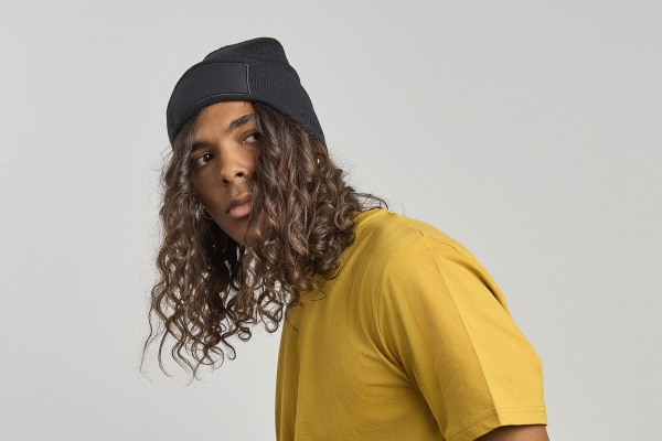 Шапка вязаная  двойная Wind-S с патчем