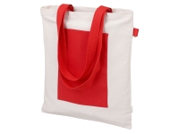 Сумка для покупокTopiс из переработанных материалов с наружным цветным карманом, красный Сумка для покупокTopiс из переработанных материалов с наружным цветным карманом, красный