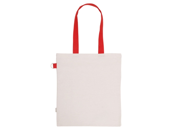 Сумка для покупокTopiс из переработанных материалов с наружным цветным карманом, красный