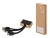 Кабель 3-в-1 с подсветкой лого «Reedia S6», бамбук, черный