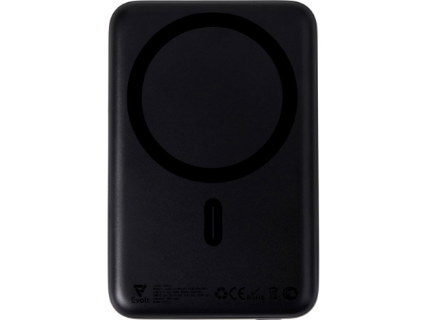 Магнитный внешний беспроводной аккумулятор «Polarix», QC/PD, 10000 мАч, черный