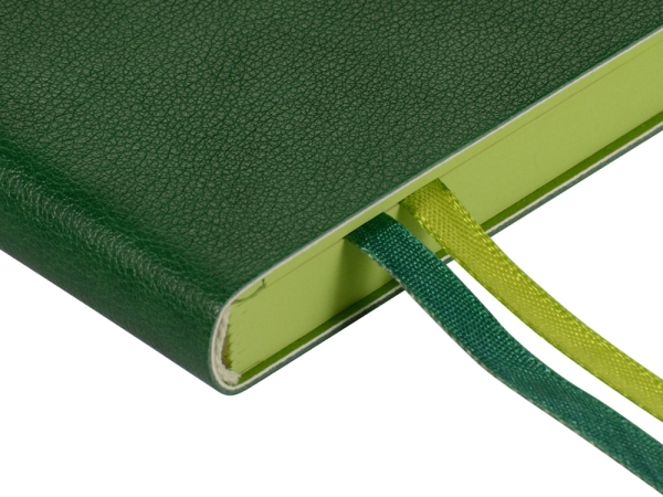 Ежедневник А5 датированный "Boston" 2026, зеленый с салатовым обрезом