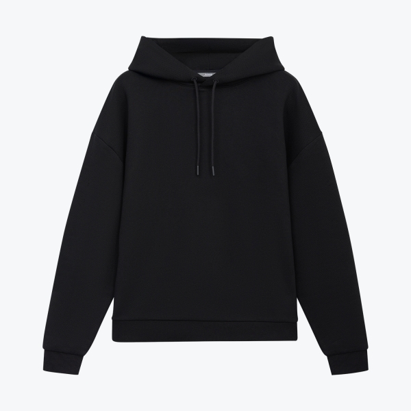 Худи релакс унисекс Баланс, с начесом, черный, размер 3XL/4XL