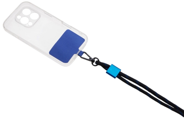 Ремешок на шею для телефона «Риксо», синий/черный
