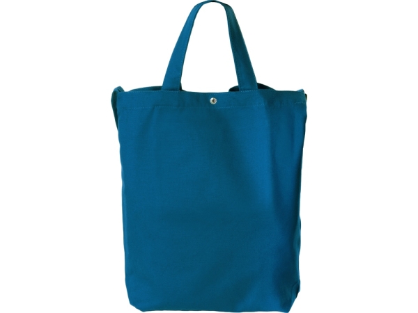 Сумка Helfer из хлопка на кнопке с регулирующейся лямкой, индиго