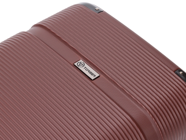 Чемодан TORBER Onego, бордовый, ABS-пластик, 59,5 х 39,5 х 24 см, 46 л