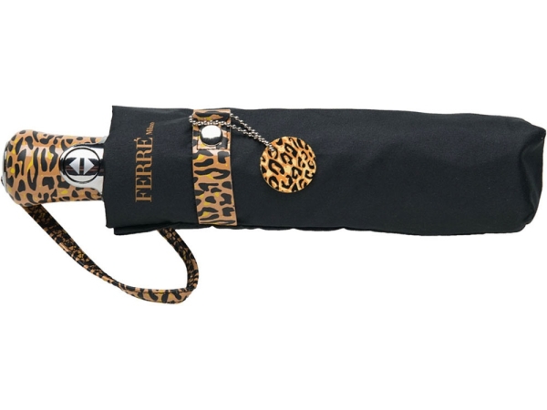 Зонт складной Ferre, автомат желтый/черный