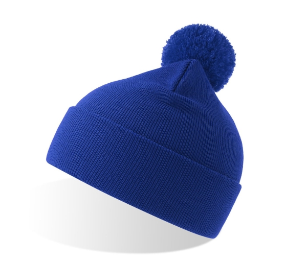 Шапка вязаная  двойная Wind-S с помпоном