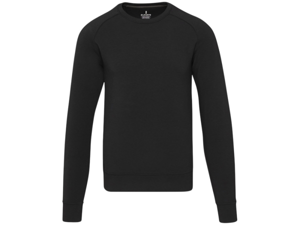 Yukon унисекс интерлок спортивный свитер с круглым вырезом - Сплошной черный