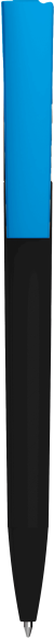 Ручка ZETA SOFT MIX Черная с голубым 1024.08.12