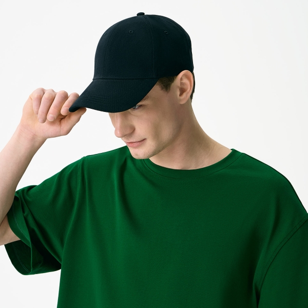 Бейсболка Аксис (Axis), 6 клиньев, черный