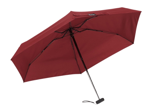 Зонт складной женский TORBER, механика, 5 сложений, красный, каркас алюминий, эпонж, пластиковая ручка, диаметр 91 см
