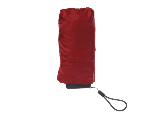 Зонт складной женский TORBER, механика, 5 сложений, красный, каркас алюминий, эпонж, пластиковая ручка, диаметр 91 см