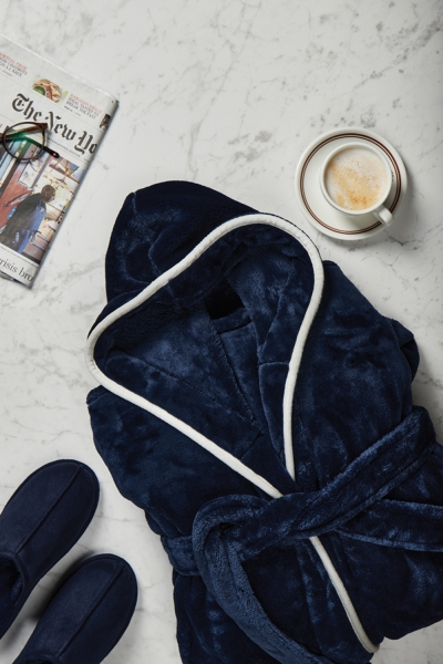 Банный халат VINGA Louis из rPET GRS, L-XL, унисекс, 350 г/м²