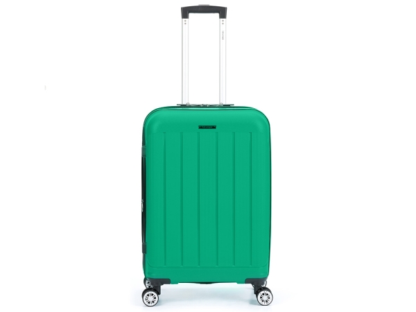 Чемодан TORBER В Отпуск, ярко-бирюзовый, полипропилен, 65,5 х 43,5 х 26 см, 62 л